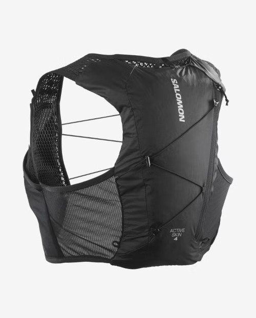 �T�������E�T������ ACTIVE SKIN 4 NO FLASKS  ���j�Z�b�N�X �����j���O�x�X�g�i�t���X�N�Ȃ��jBLACK / METAL